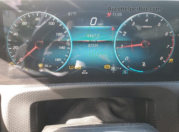 WDD3G4EB3LW041952 2020 MERCEDES-BENZ A White ხელსაწყოთა პანელის ხედი