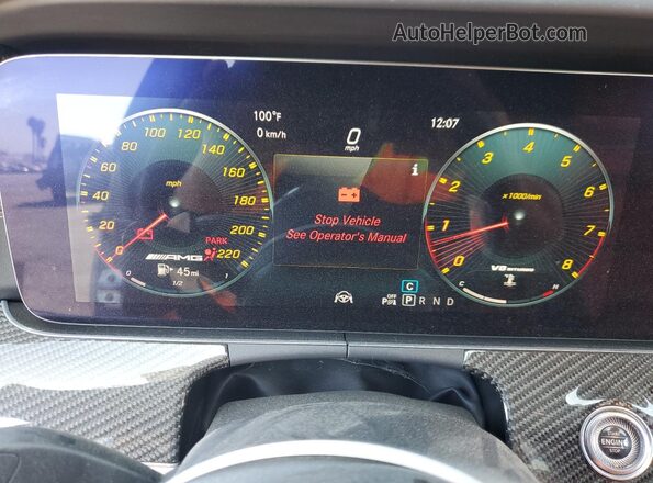 WDD7X8KB1KA007016 2019 MERCEDES-BENZ AMG Gray Instrument cluster view