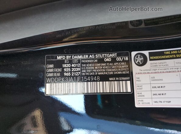 WDDPK3JA1JF154948 2018 MERCEDES-BENZ SLC Black 