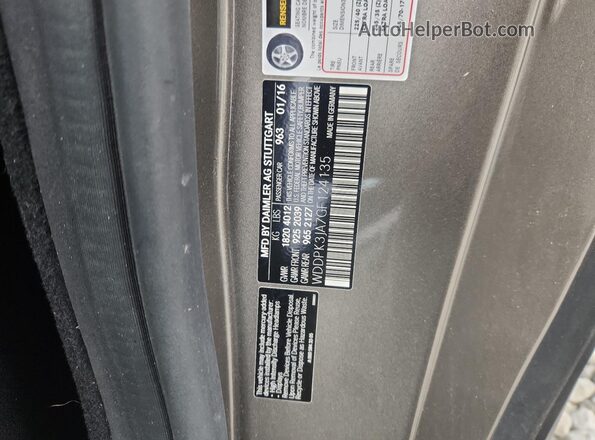 WDDPK3JA7GF124135 2016 MERCEDES-BENZ SLK Brown Вид підкапотного простору