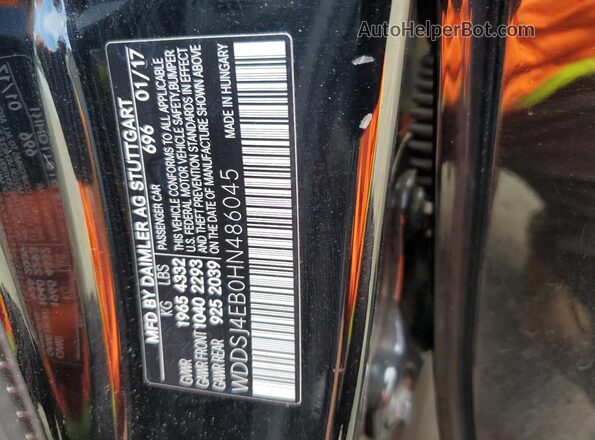 WDDSJ4EB0HN486045 2017 MERCEDES-BENZ CLA-CLASS Black 