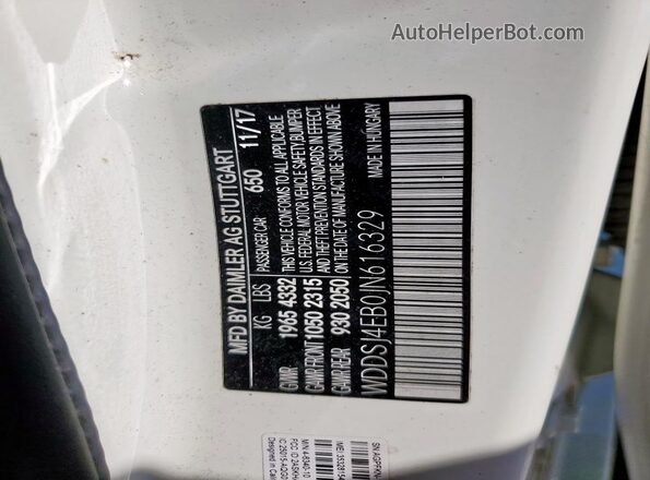 WDDSJ4EB0JN616329 2018 MERCEDES-BENZ CLA-CLASS White 