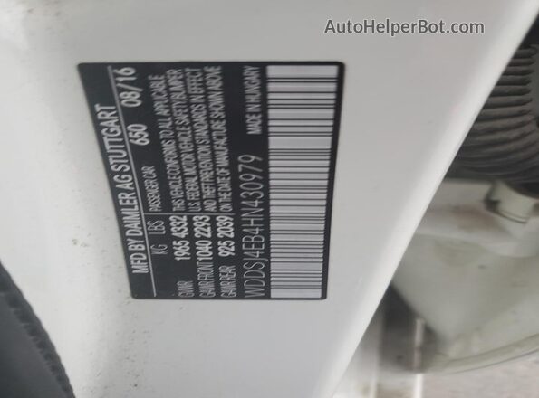 WDDSJ4EB4HN430979 2017 MERCEDES-BENZ CLA-CLASS White Вид підкапотного простору