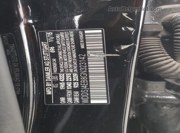 WDDSJ4EB8GN323142 2016 MERCEDES-BENZ CLA-CLASS Black ძრავის განყოფილების ხედი