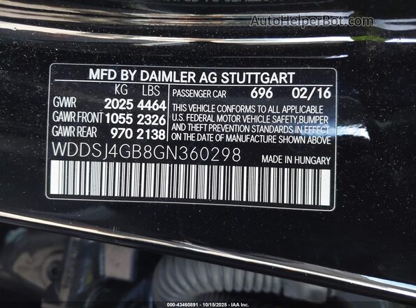 WDDSJ4GB8GN360298 2016 MERCEDES-BENZ CLA 250 Black 
