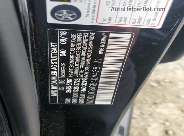 WDDUG6GB4KA438191 2019 MERCEDES-BENZ S Black 
