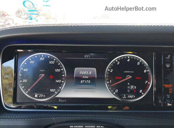 WDDUG8CB3GA211034 2016 MERCEDES-BENZ S-CLASS Black Вид задніх сидінь