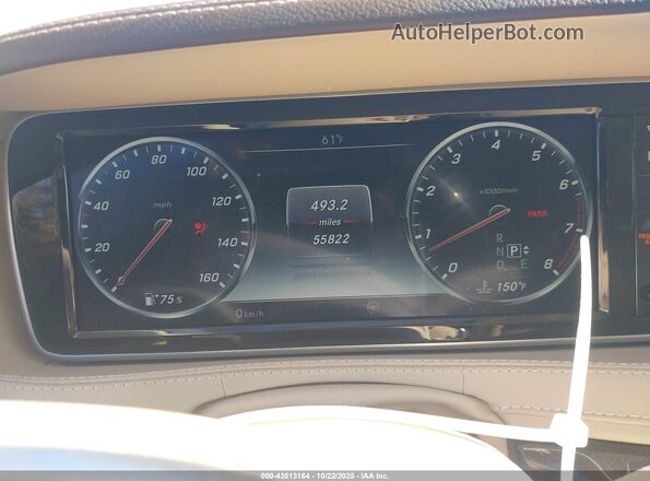 WDDUG8CB9GA239419 2016 MERCEDES-BENZ S-CLASS White უკანა სავარძლების ხედი