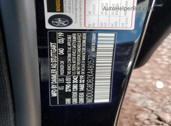 WDDUG8DB2KA480570 2019 MERCEDES-BENZ S Black Widok komory silnika