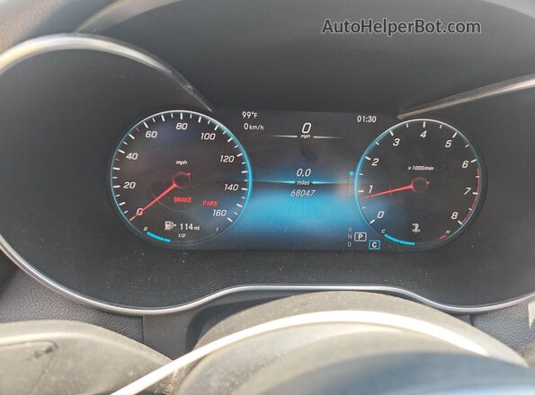 WDDWF8DB0LR530784 2020 MERCEDES-BENZ C Tan Սարքավորումների վահանակի տեսք