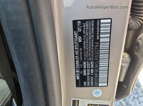WDDWF8DB0LR530784 2020 MERCEDES-BENZ C Tan Շարժիչի բաժամունքի տեսք