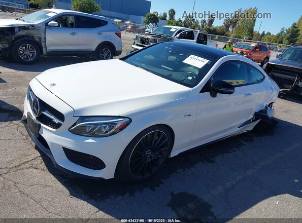 WDDWJ6EB5JF755332 2018 MERCEDES-BENZ AMG C 43 White Przód lewy