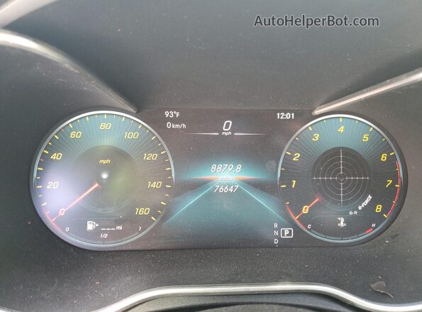 WDDWJ8DB7LF949084 2020 MERCEDES-BENZ C Black Вид щитка приладів