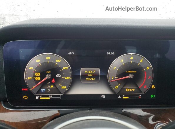 WDDZF4KB9KA574868 2019 MERCEDES-BENZ E Black Instrument cluster view