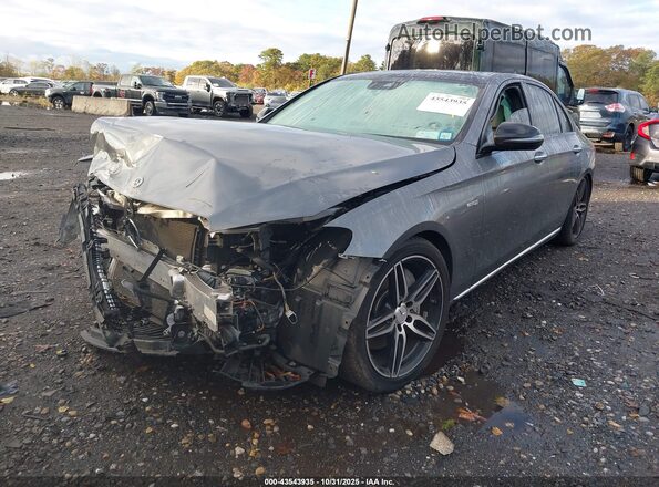 WDDZF6EB7JA470577 2018 MERCEDES-BENZ AMG E 43 Gray Առջևի ձախ երեք քառորդ տեսարան
