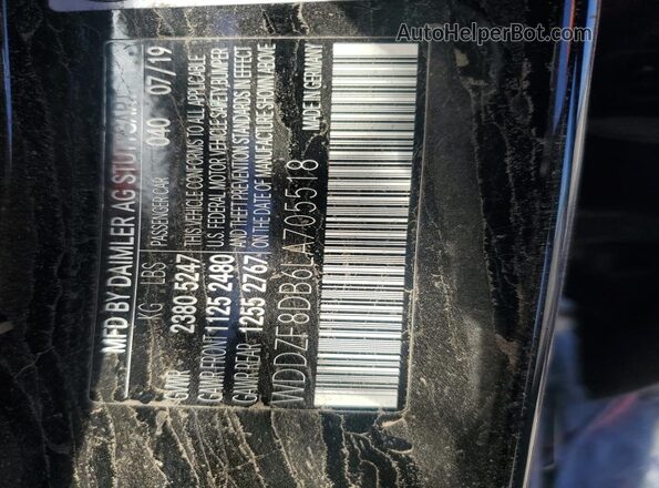 WDDZF8DB6LA705518 2020 MERCEDES-BENZ E Black Widok komory silnika