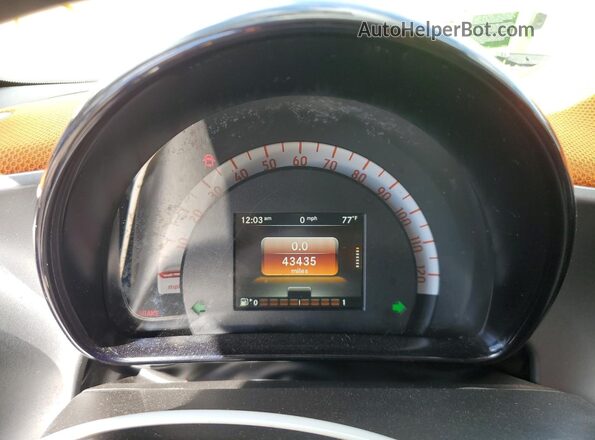 WMEFJ5DA6GK069556 2016 SMART FORTWO Orange Սարքավորումների վահանակի տեսք