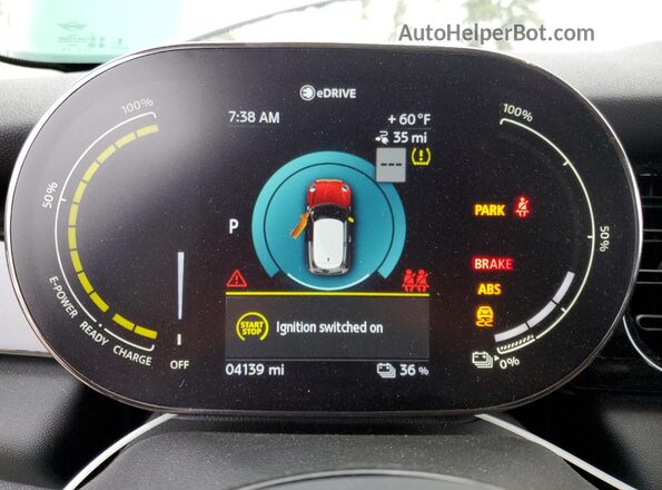 WMW13DJ04R2V89229 2024 MINI COOPER Зеленый Вид щитка приборов