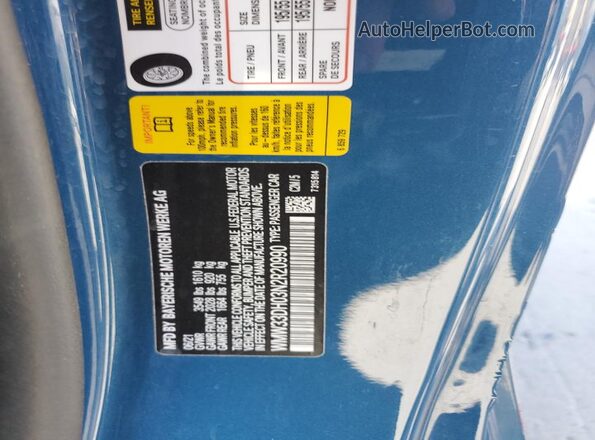 WMW33DH03N2R20990 2022 MINI COOPER Blue VIN կոդի պիտակի տեսք