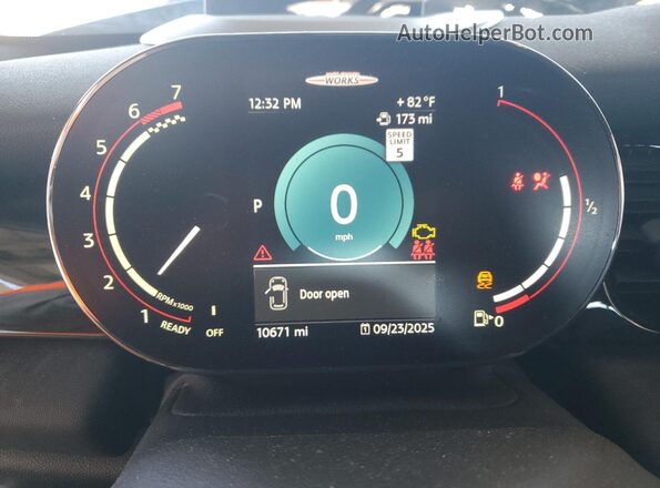WMW73DH0XP2S99350 2023 MINI COOPER Blue ხელსაწყოთა პანელის ხედი