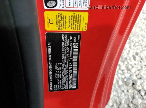 WMWXR5C00L2L42101 2020 MINI COOPER Red 