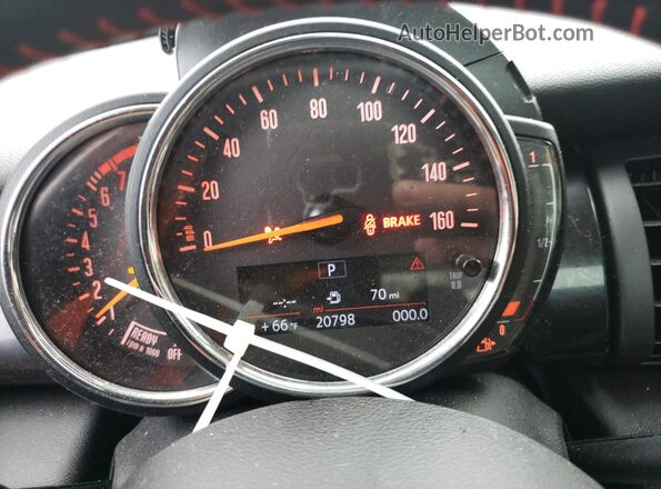 WMWXU9C01M2N94804 2021 MINI COOPER Gray ხელსაწყოთა პანელის ხედი