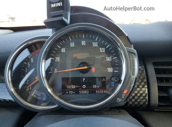 WMWXU9C02L2M14745 2020 MINI COOPER Black Instrument cluster view