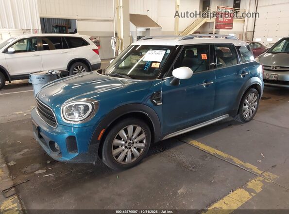 WMZ23BR08M3M77052 2021 MINI COUNTRYMAN Синий Передняя левая четверть