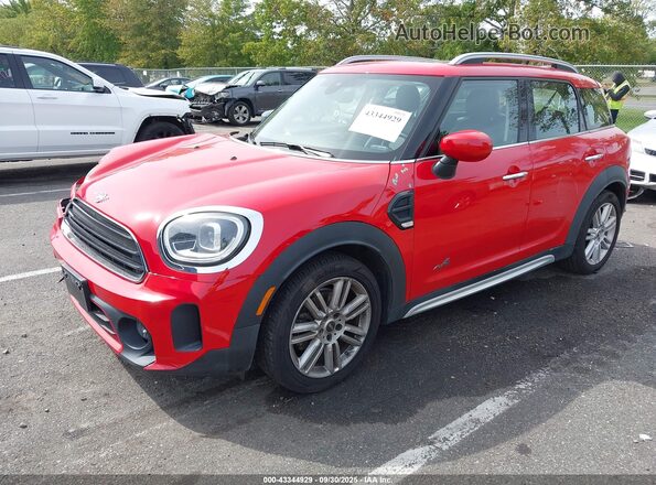 WMZ43BR07N3N69702 2022 MINI COUNTRYMAN Red წინა მარცხენა ხედი სამი მეოთხედიდან