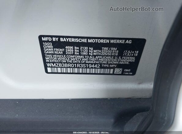 WMZ83BR01R3S19442 2024 MINI COUNTRYMAN White 