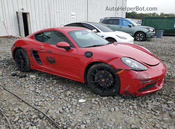 WP0AA2A84JK261025 2018 PORSCHE CAYMAN Красный Передняя правая четверть