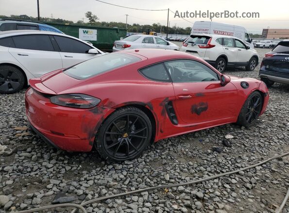 WP0AA2A84JK261025 2018 PORSCHE CAYMAN Красный Задняя правая четверть