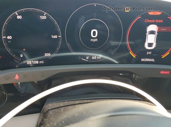 WP0AA2Y15MSA18016 2021 PORSCHE TAYCAN White Widok zestawu wskaźników