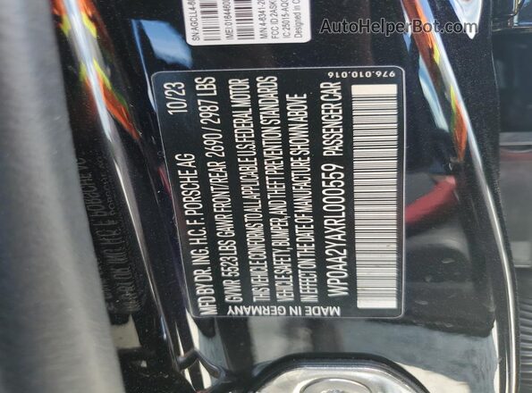 WP0AA2YAXRL000559 2024 PORSCHE PANAMERA Black 