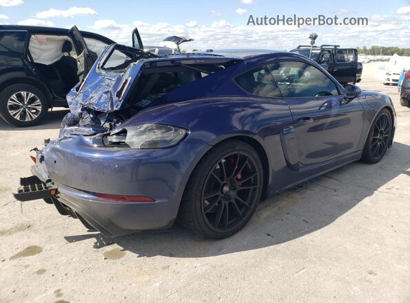 WP0AC2A81MK289105 2021 PORSCHE CAYMAN Blue Задня права чверть