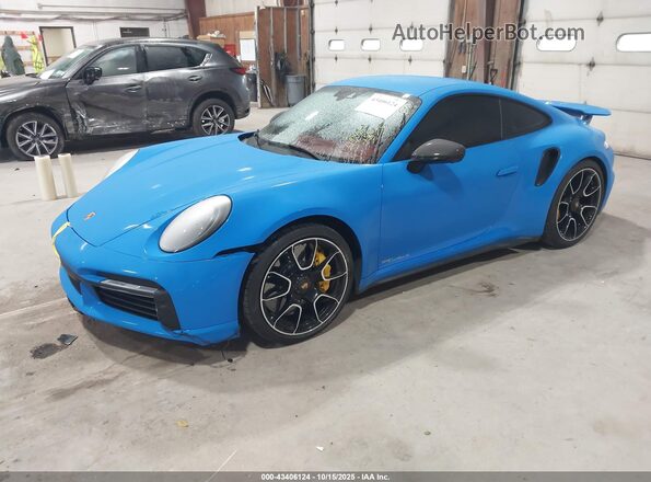 WP0AD2A92MS258774 2021 PORSCHE 911 Blue წინა მარცხენა ხედი სამი მეოთხედიდან