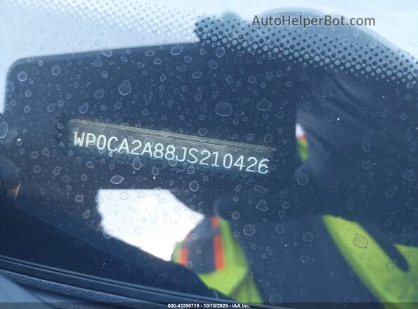 WP0CA2A88JS210426 2018 PORSCHE BOXSTER Черный 