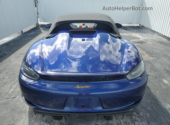 WP0CC2A8XMS240221 2021 PORSCHE BOXSTER Blue Rear view