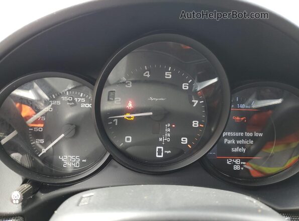 WP0CC2A8XMS240221 2021 PORSCHE BOXSTER Blue Instrument cluster view