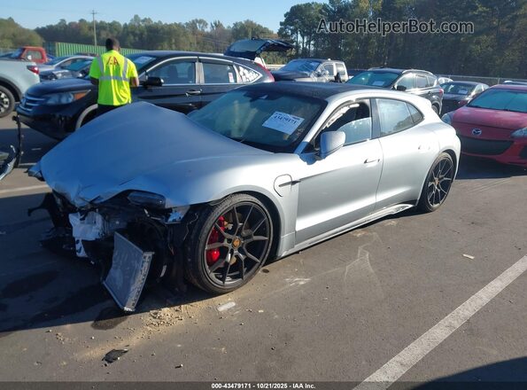 WP0CD2Y11PSA90187 2023 PORSCHE TAYCAN Silver Առջևի ձախ երեք քառորդ տեսարան