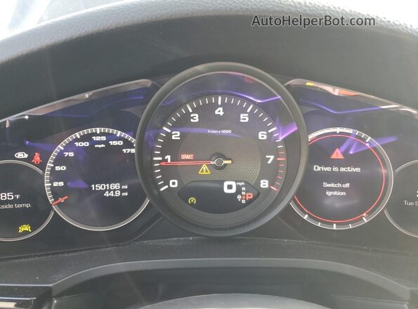 WP1AA2AY2MDA03898 2021 PORSCHE CAYENNE Black Vista del cuadro de instrumentos