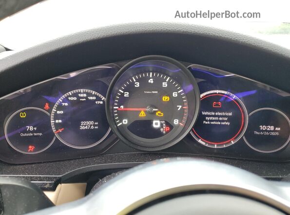 WP1AA2AY8NDA06760 2022 PORSCHE CAYENNE Burgundy Instrument cluster view