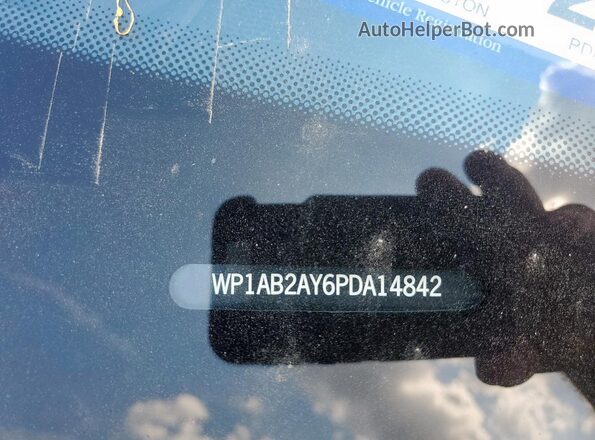 WP1AB2AY6PDA14842 2023 PORSCHE CAYENNE Black VIN sticker view