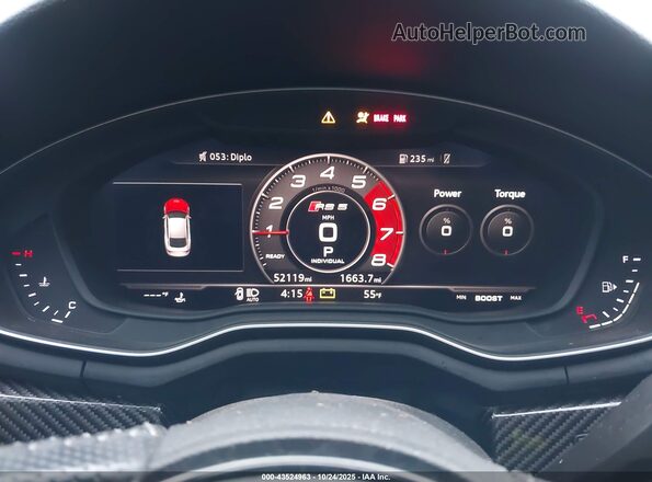 WUABWCF57KA900826 2019 AUDI RS5 White Вид задніх сидінь