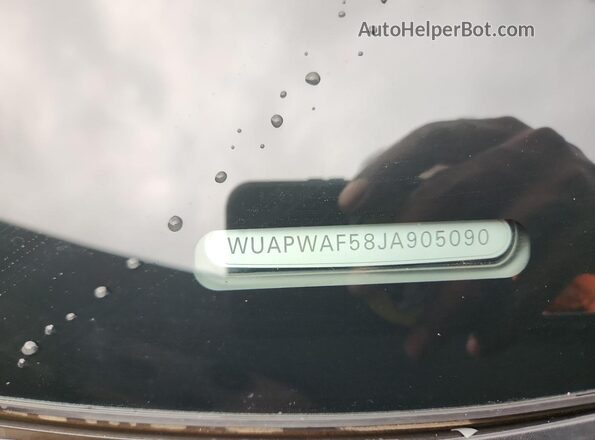 WUAPWAF58JA905090 2018 AUDI RS5 Gray Widok naklejki z numerem VIN