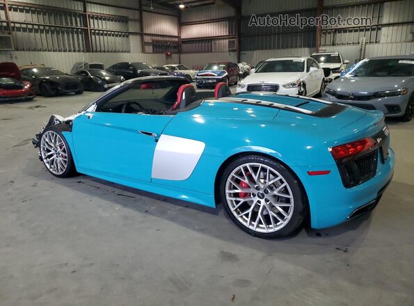 WUAVACFX3J7900217 2018 AUDI R8 Blue Հետևի ձախ