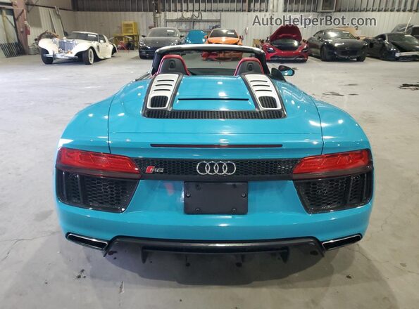 WUAVACFX3J7900217 2018 AUDI R8 Blue Հետևի տեսք