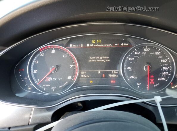 WUAW2AFC5GN903210 2016 AUDI RS7 Black Vista del cuadro de instrumentos