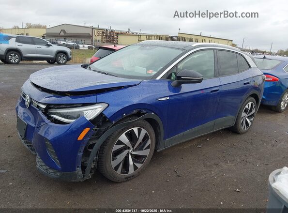 WVGDMPE21MP008528 2021 VOLKSWAGEN ID.4 Blue Передня ліва чверть