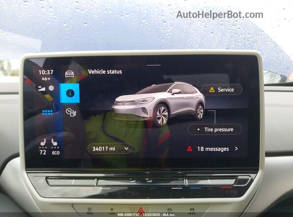 WVGDMPE21MP008528 2021 VOLKSWAGEN ID.4 Blue Вид задніх сидінь